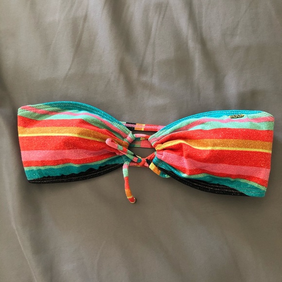 Shimmery bandeau top as swim top or summer outfit - Picture 1 of 5